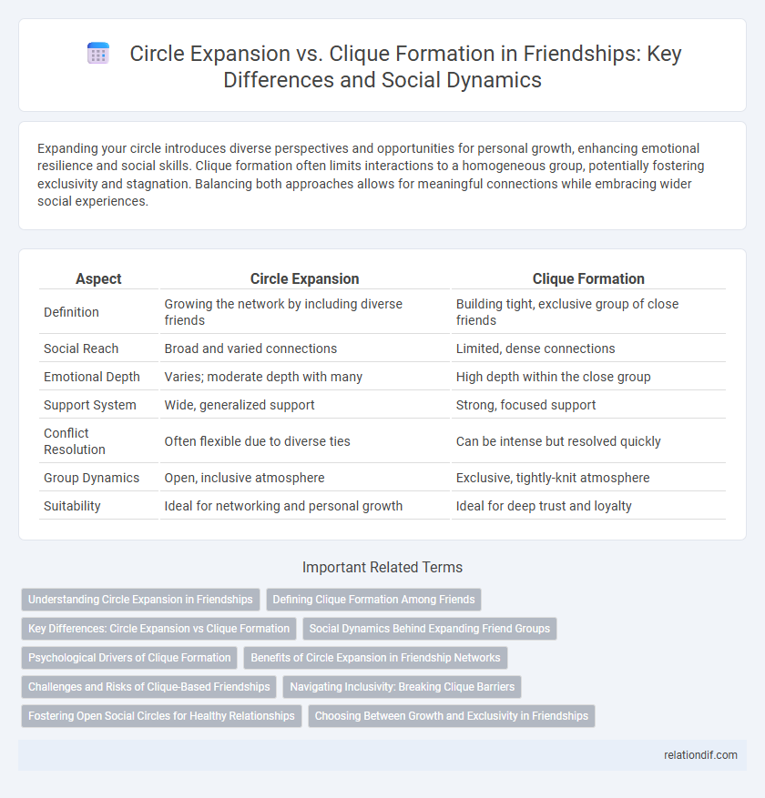 Circle Expansion vs. Clique Formation in Friendships: Key Differences and Social Dynamics