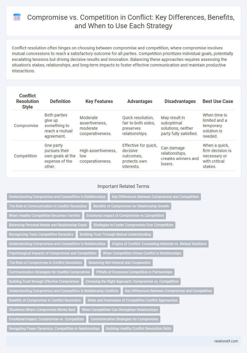 Compromise vs. Competition in Conflict: Key Differences, Benefits, and When to Use Each Strategy