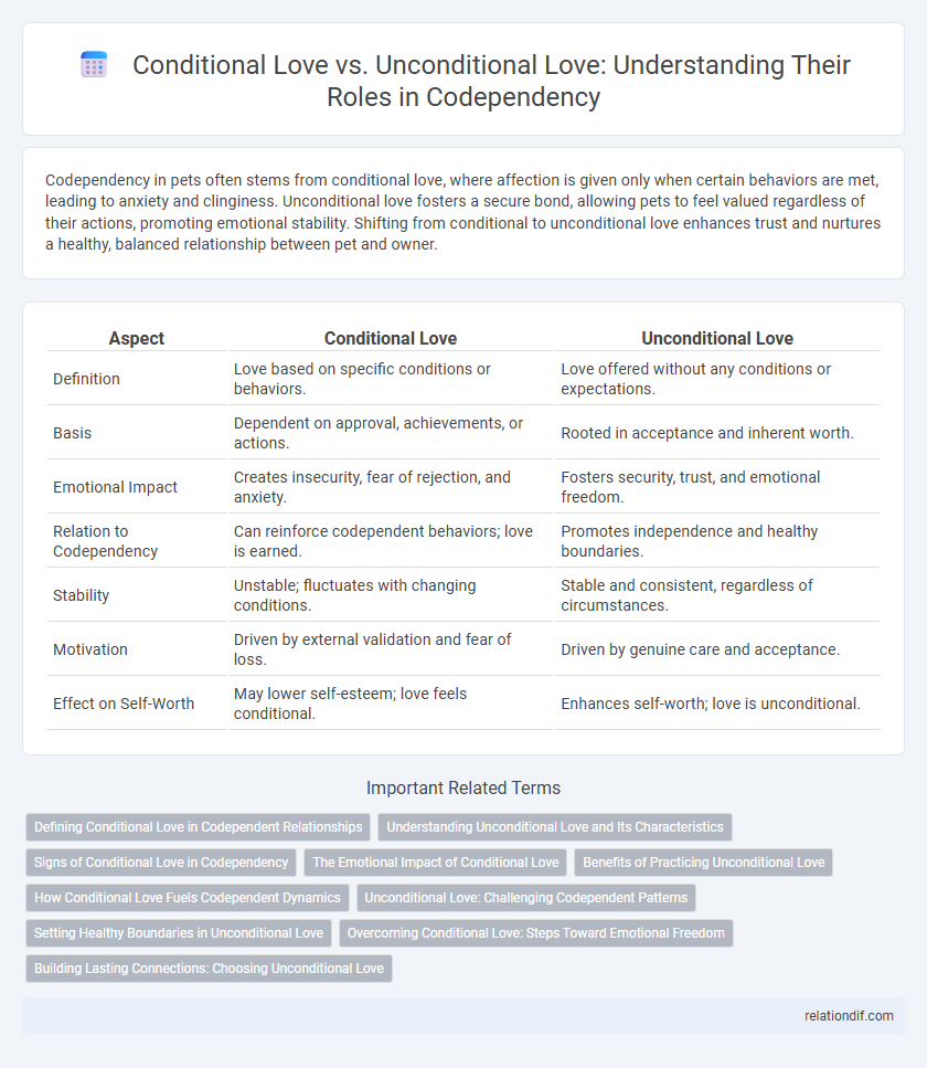 Conditional Love vs. Unconditional Love: Understanding Their Roles in Codependency