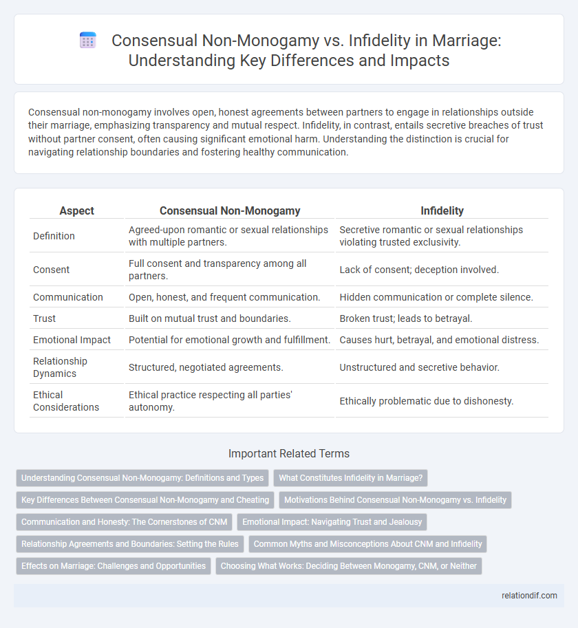 Consensual Non-Monogamy vs. Infidelity in Marriage: Understanding Key Differences and Impacts