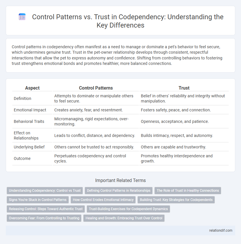 Control Patterns vs. Trust in Codependency: Understanding the Key Differences
