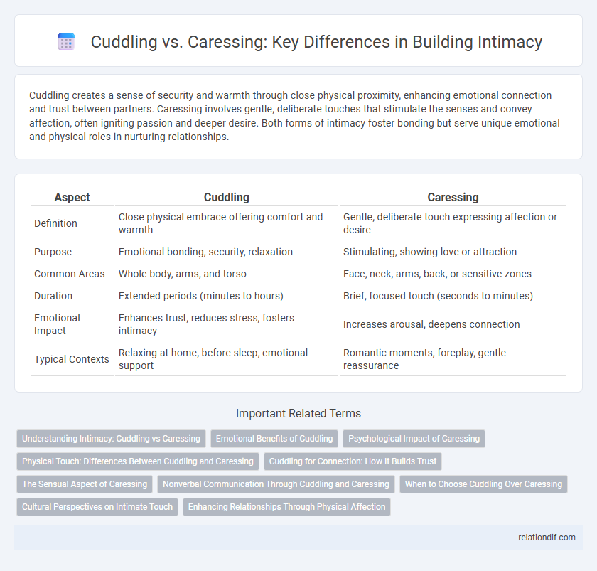 Cuddling vs. Caressing: Key Differences in Building Intimacy