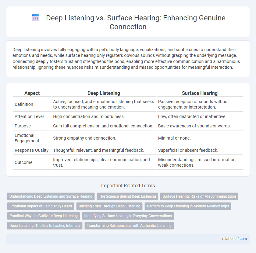 Deep Listening vs. Surface Hearing: Enhancing Genuine Connection