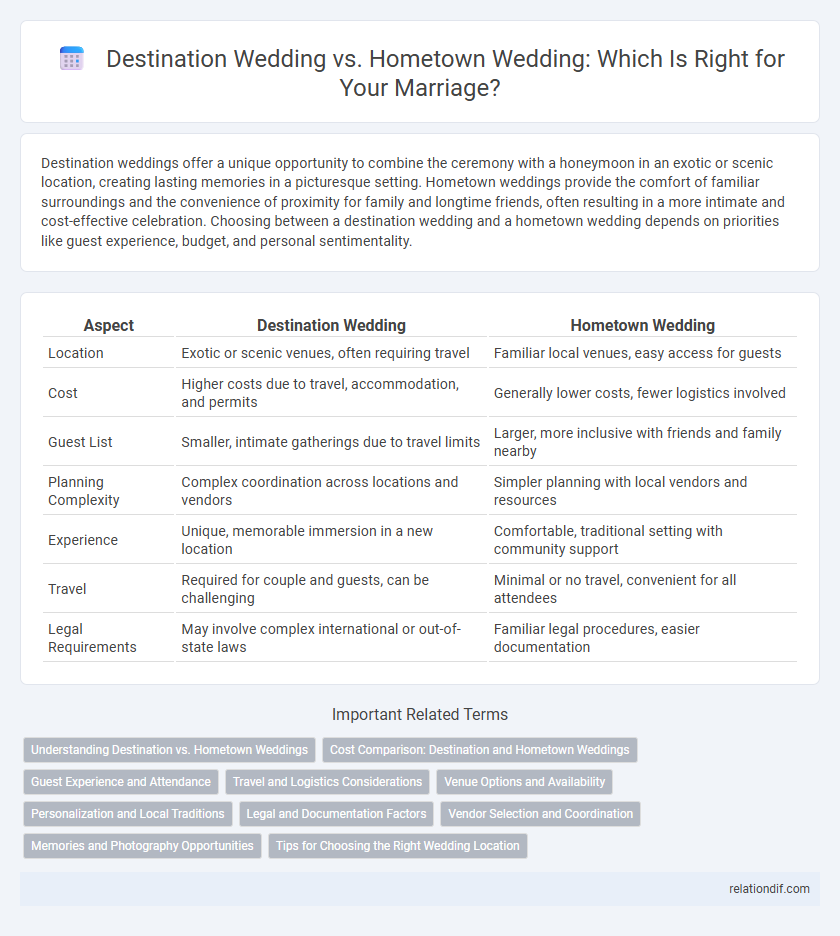 Destination Wedding vs. Hometown Wedding: Which Is Right for Your Marriage?