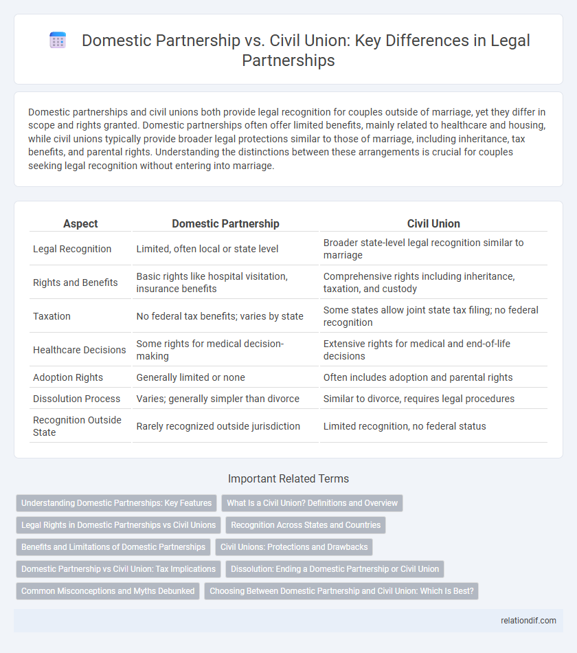 Domestic Partnership vs. Civil Union: Key Differences in Legal Partnerships
