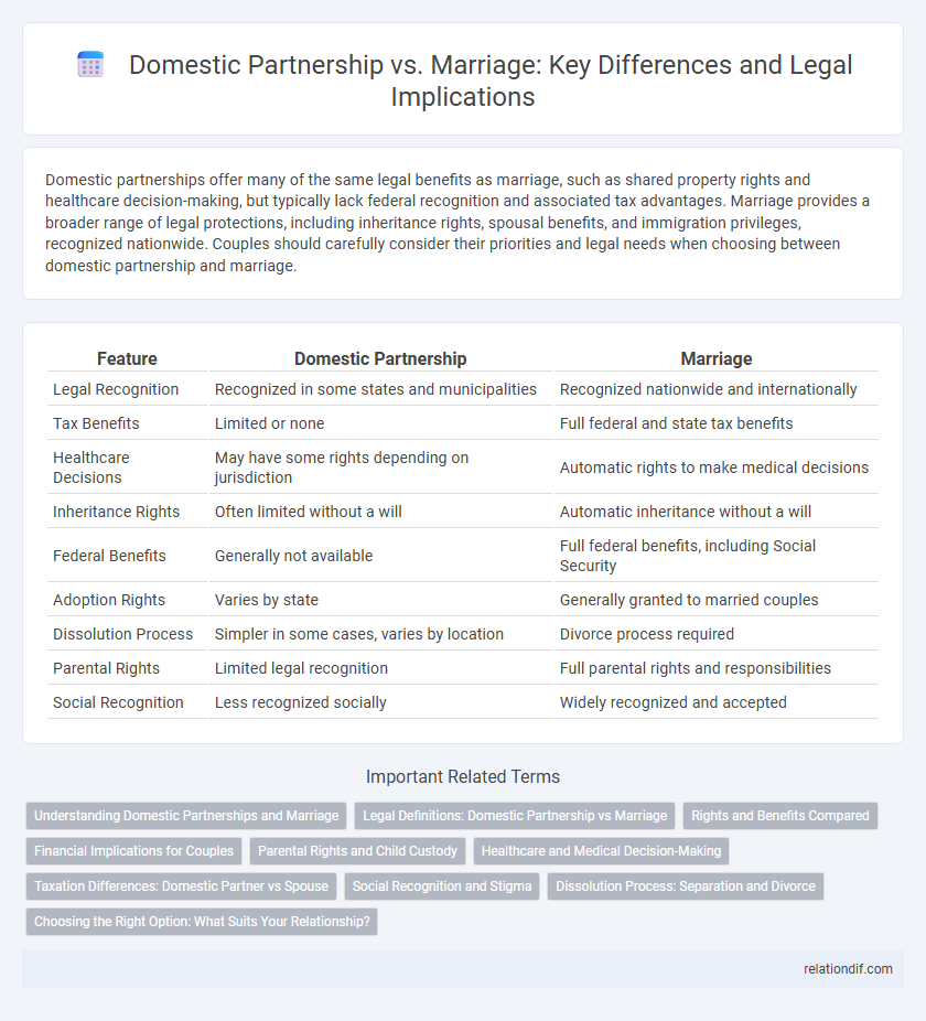 Domestic Partnership vs. Marriage: Key Differences and Legal Implications