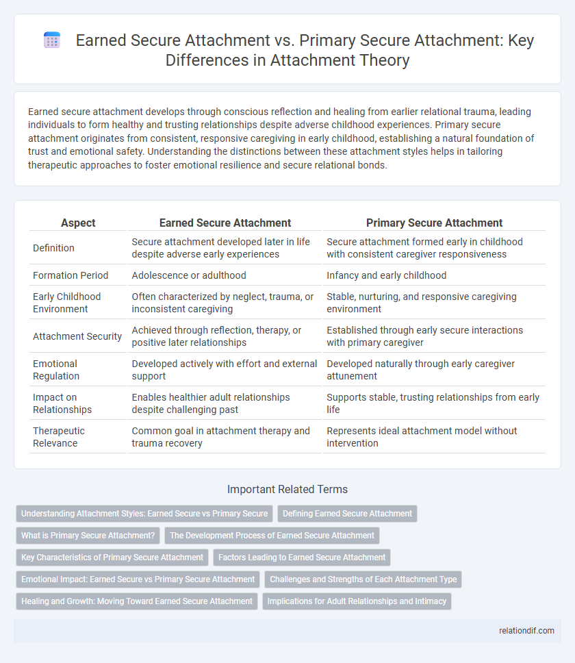 Earned Secure Attachment vs. Primary Secure Attachment: Key Differences in Attachment Theory
