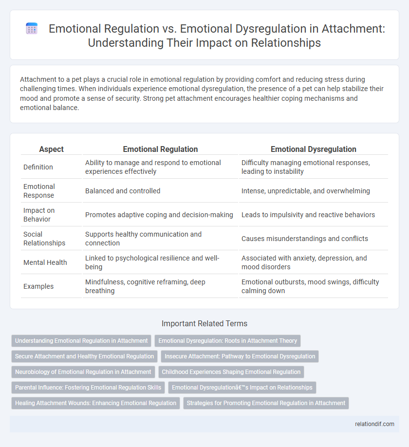 Emotional Regulation vs. Emotional Dysregulation in Attachment: Understanding Their Impact on Relationships