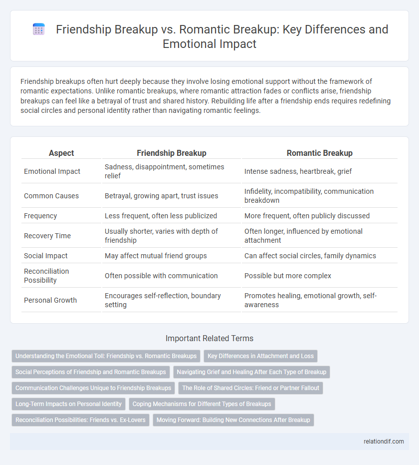 Friendship Breakup vs. Romantic Breakup: Key Differences and Emotional Impact