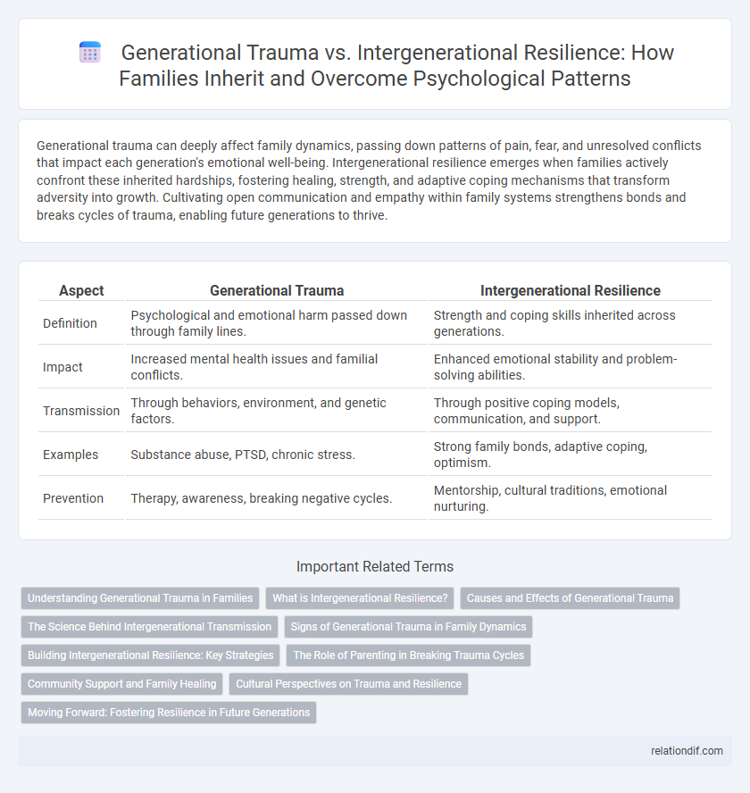 Generational Trauma vs. Intergenerational Resilience: How Families Inherit and Overcome Psychological Patterns