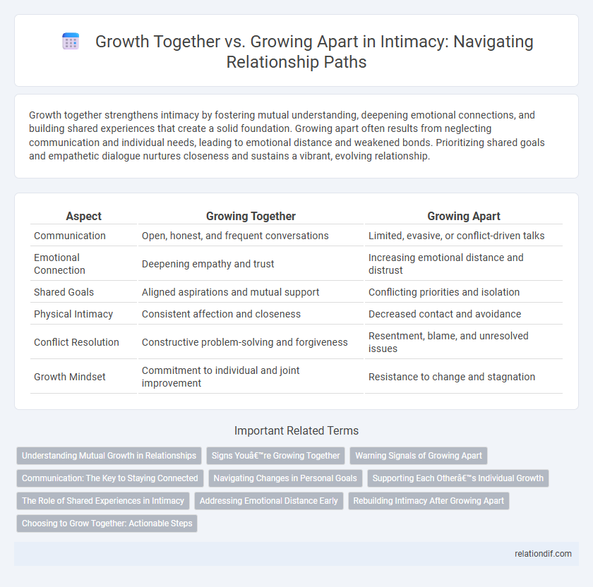 Growth Together vs. Growing Apart in Intimacy: Navigating Relationship Paths