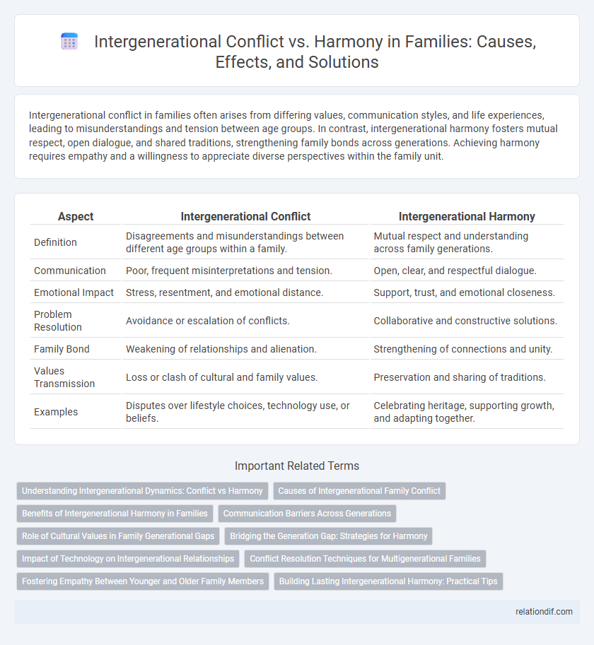 Intergenerational Conflict vs. Harmony in Families: Causes, Effects, and Solutions
