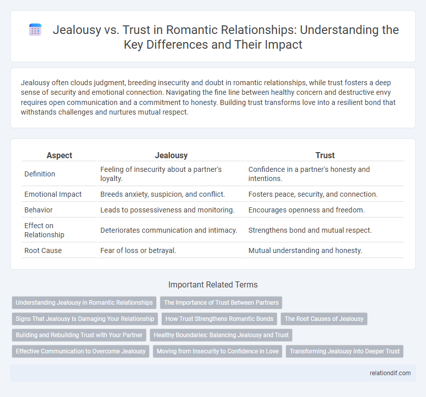 Jealousy vs. Trust in Romantic Relationships: Understanding the Key Differences and Their Impact