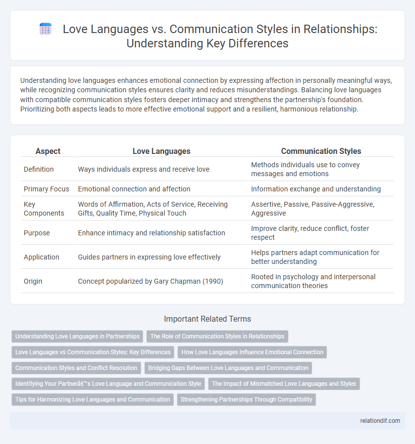 Love Languages vs. Communication Styles in Relationships: Understanding Key Differences