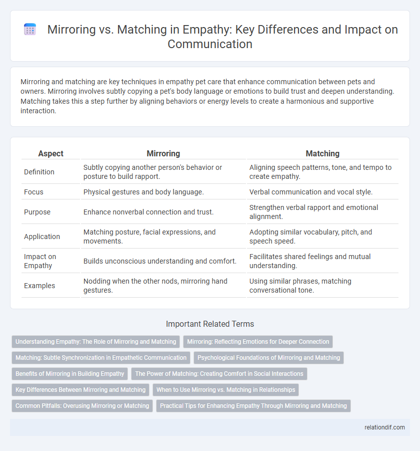 Mirroring vs. Matching in Empathy: Key Differences and Impact on Communication