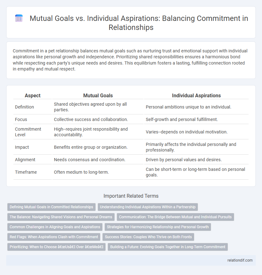 Mutual Goals vs. Individual Aspirations: Balancing Commitment in Relationships