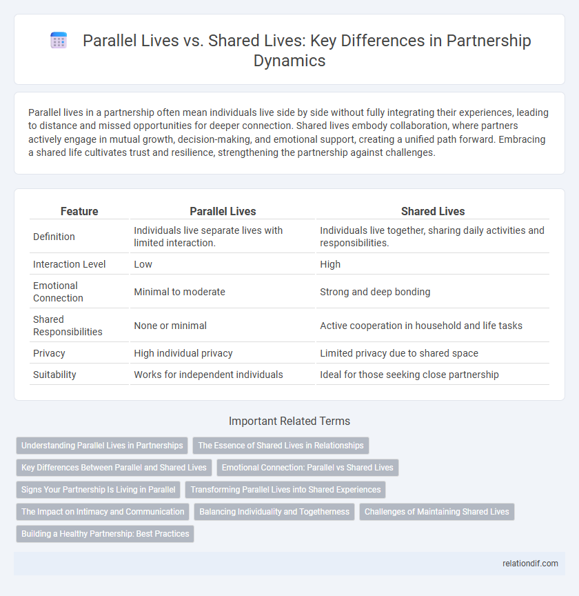 Parallel Lives vs. Shared Lives: Key Differences in Partnership Dynamics
