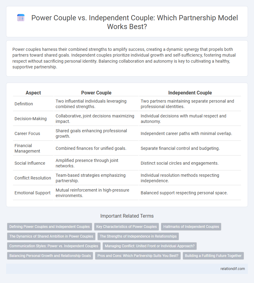 Power Couple vs. Independent Couple: Which Partnership Model Works Best?