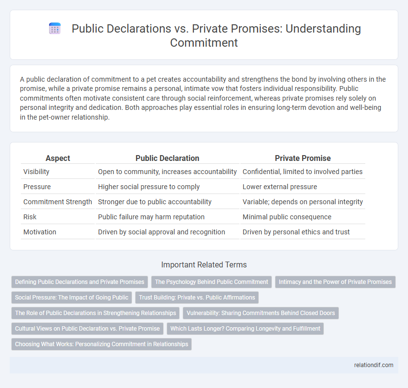 Public Declarations vs. Private Promises: Understanding Commitment