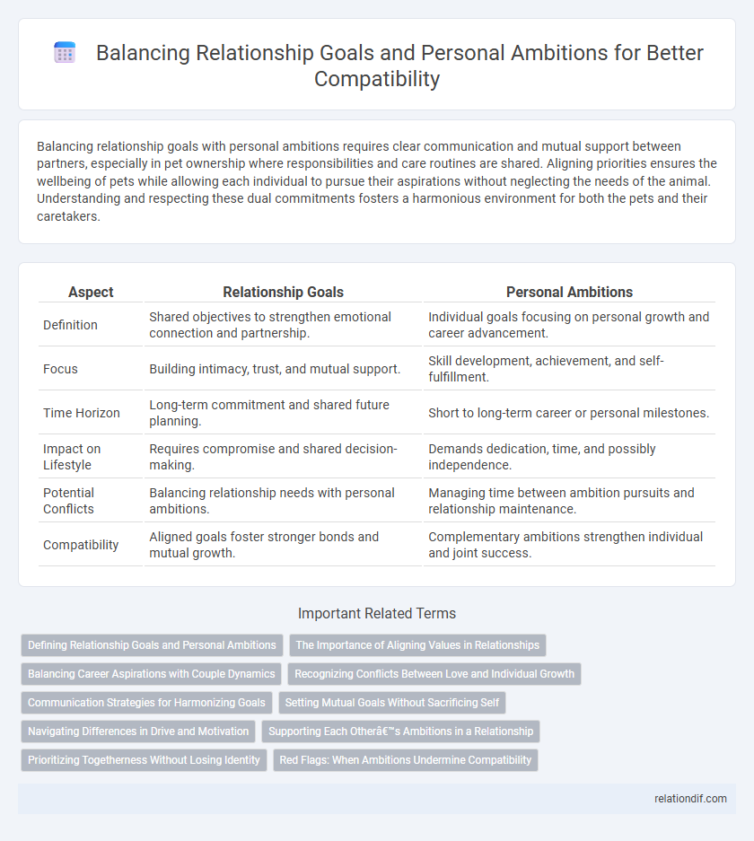 Balancing Relationship Goals and Personal Ambitions for Better Compatibility