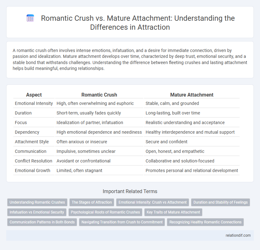 Romantic Crush vs. Mature Attachment: Understanding the Differences in Attraction
