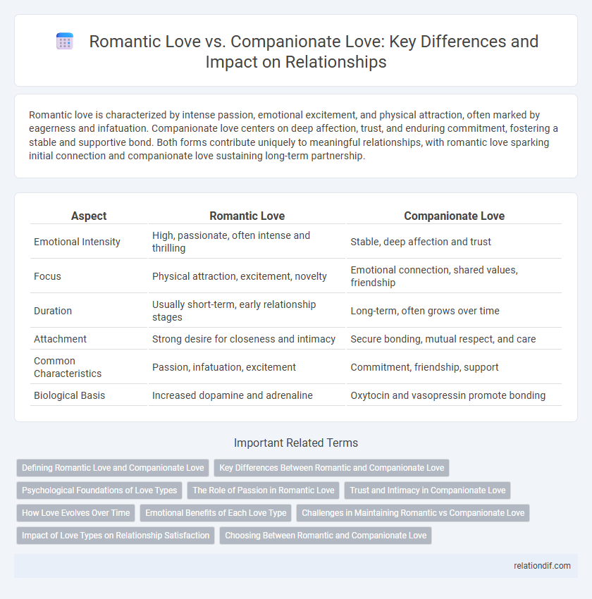 Romantic Love vs. Companionate Love: Key Differences and Impact on Relationships