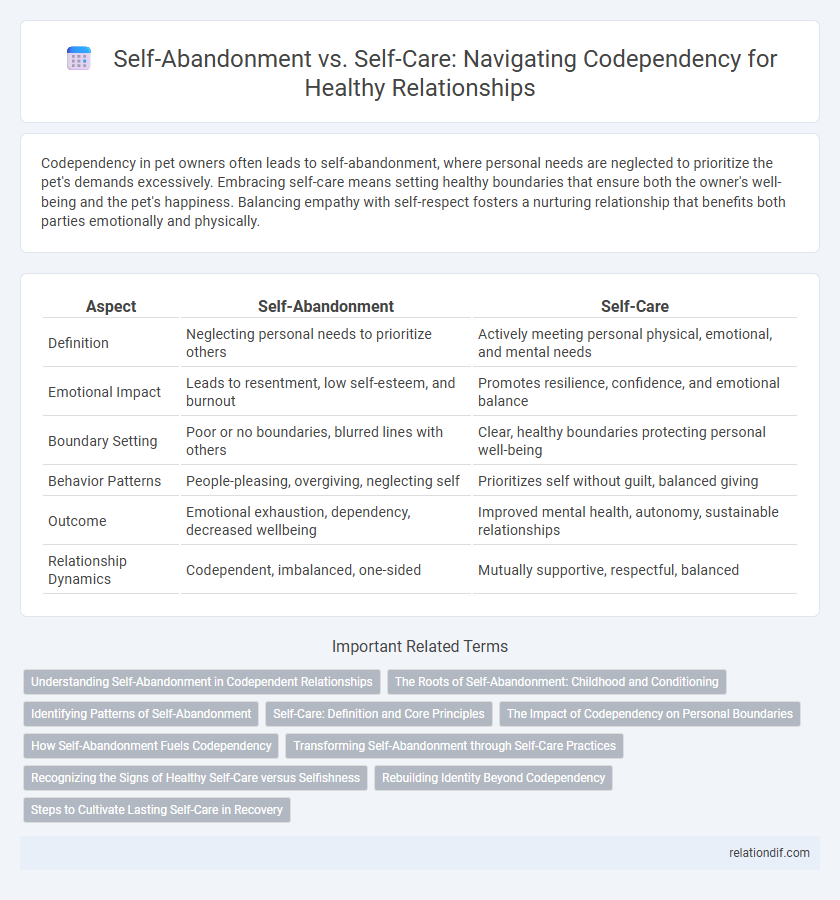 Self-Abandonment vs. Self-Care: Navigating Codependency for Healthy Relationships