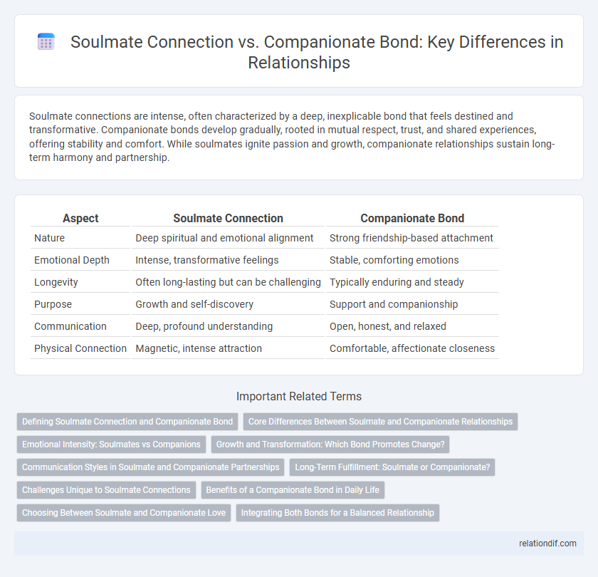 Soulmate Connection vs. Companionate Bond: Key Differences in Relationships