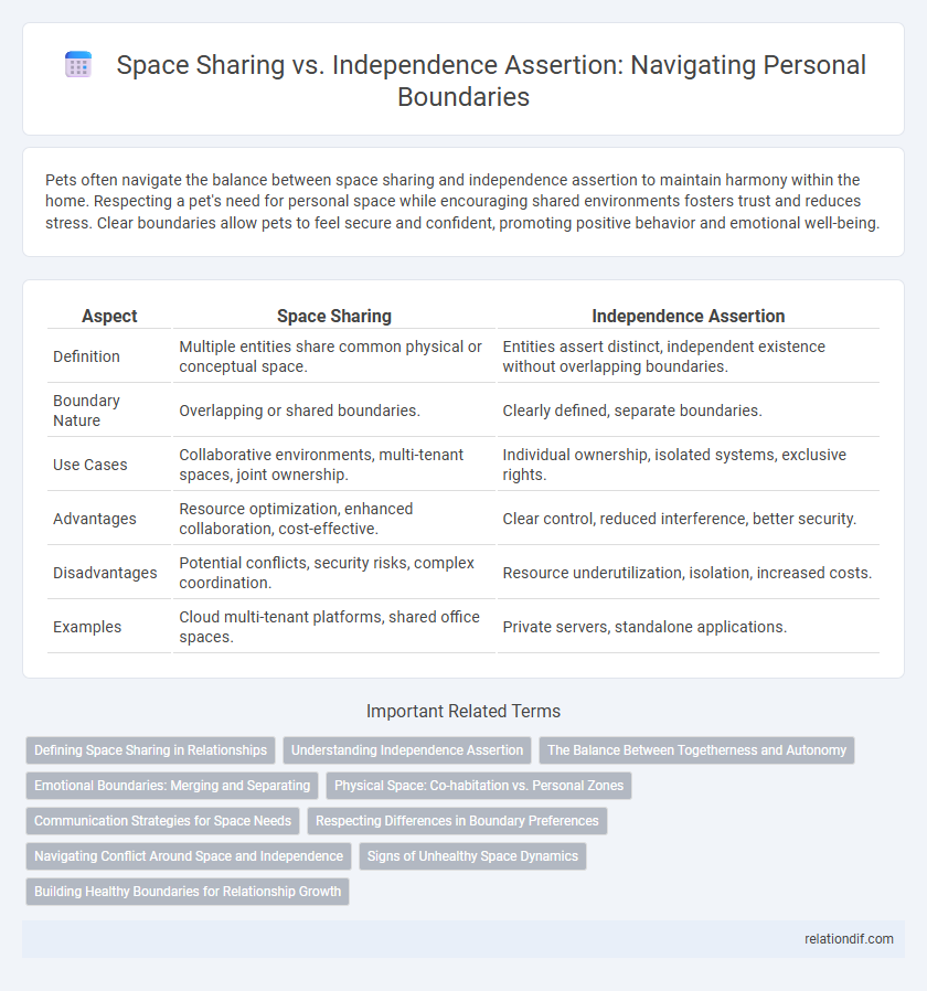 Space Sharing vs. Independence Assertion: Navigating Personal Boundaries
