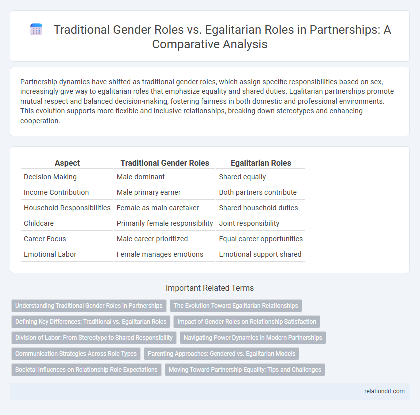 Traditional Gender Roles vs. Egalitarian Roles in Partnerships: A Comparative Analysis
