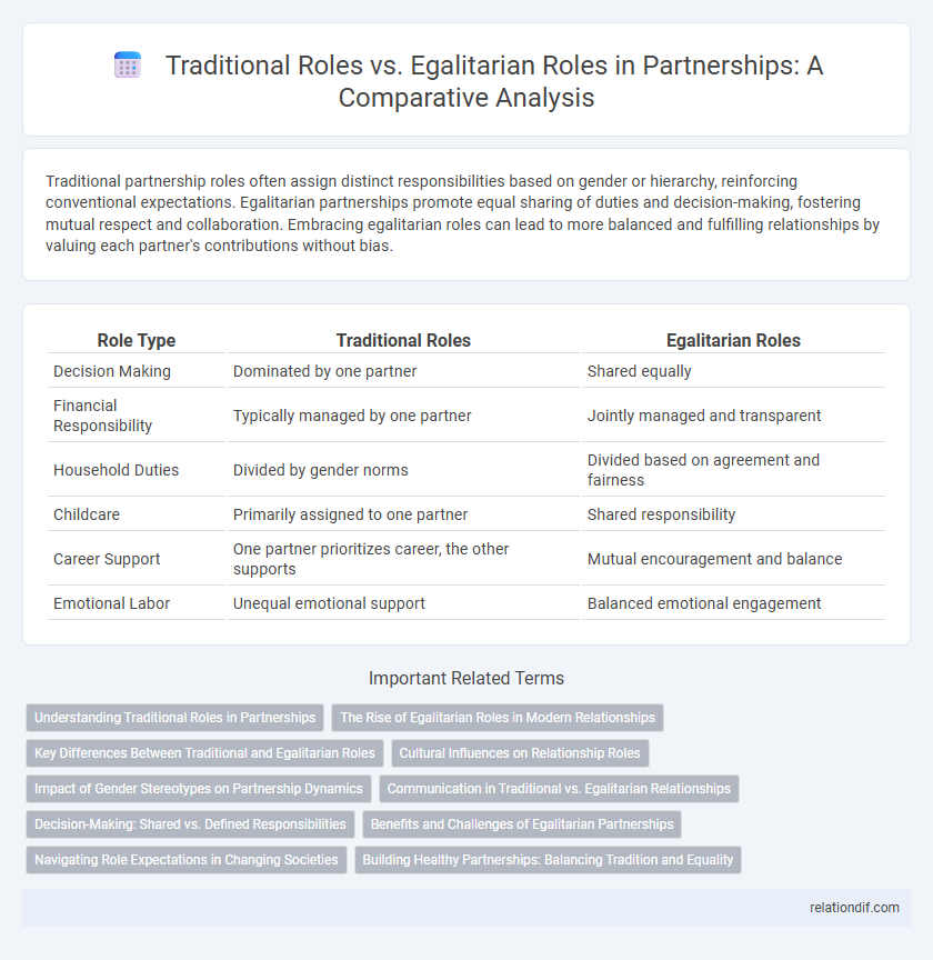 Traditional Roles vs. Egalitarian Roles in Partnerships: A Comparative Analysis