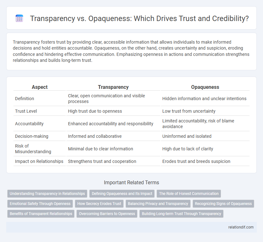 Transparency vs. Opaqueness: Which Drives Trust and Credibility?