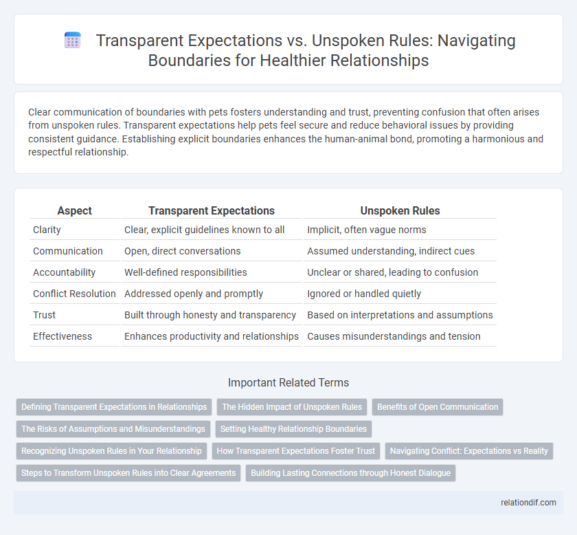 Transparent Expectations vs. Unspoken Rules: Navigating Boundaries for Healthier Relationships