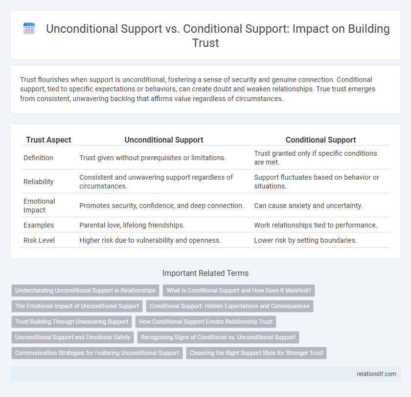 Unconditional Support vs. Conditional Support: Impact on Building Trust