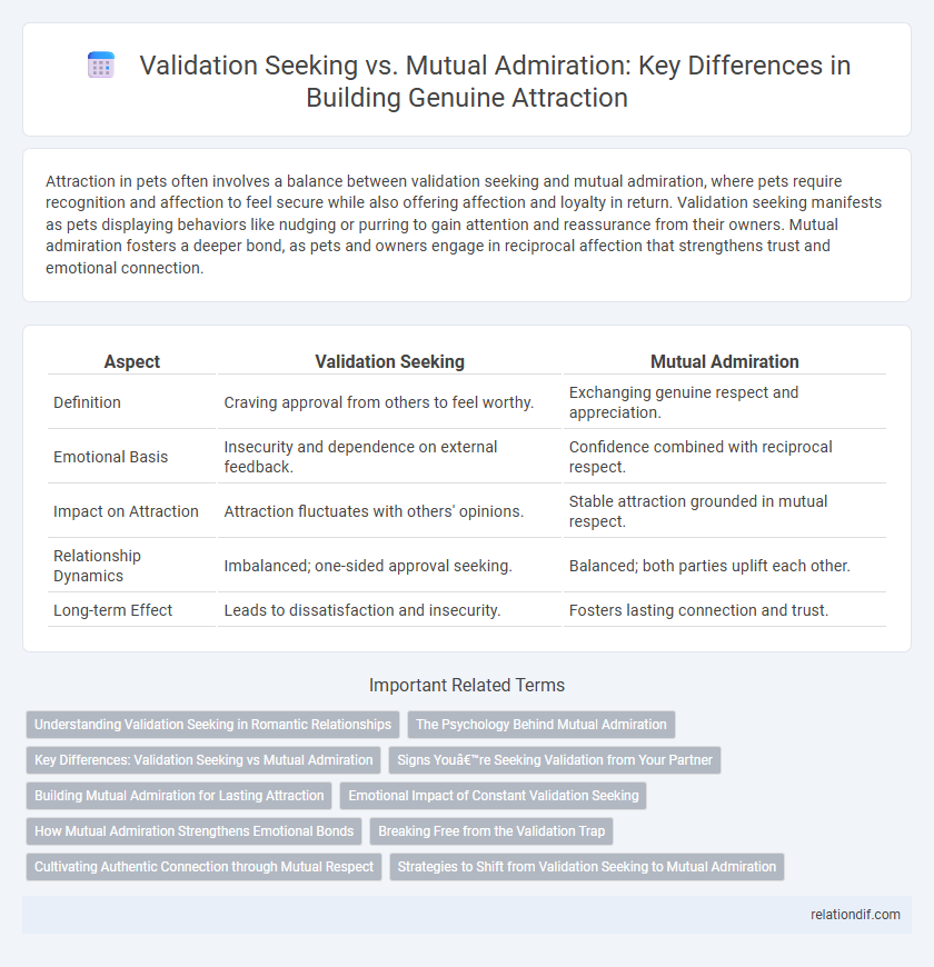 Validation Seeking vs. Mutual Admiration: Key Differences in Building Genuine Attraction