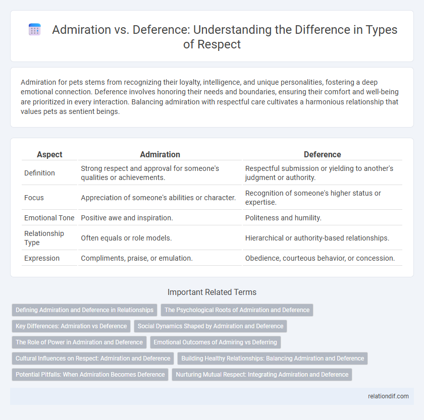 Admiration vs. Deference: Understanding the Difference in Types of Respect