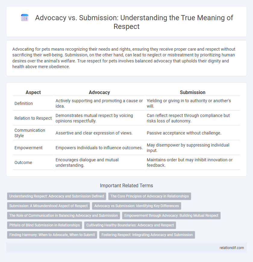 Advocacy vs. Submission: Understanding the True Meaning of Respect