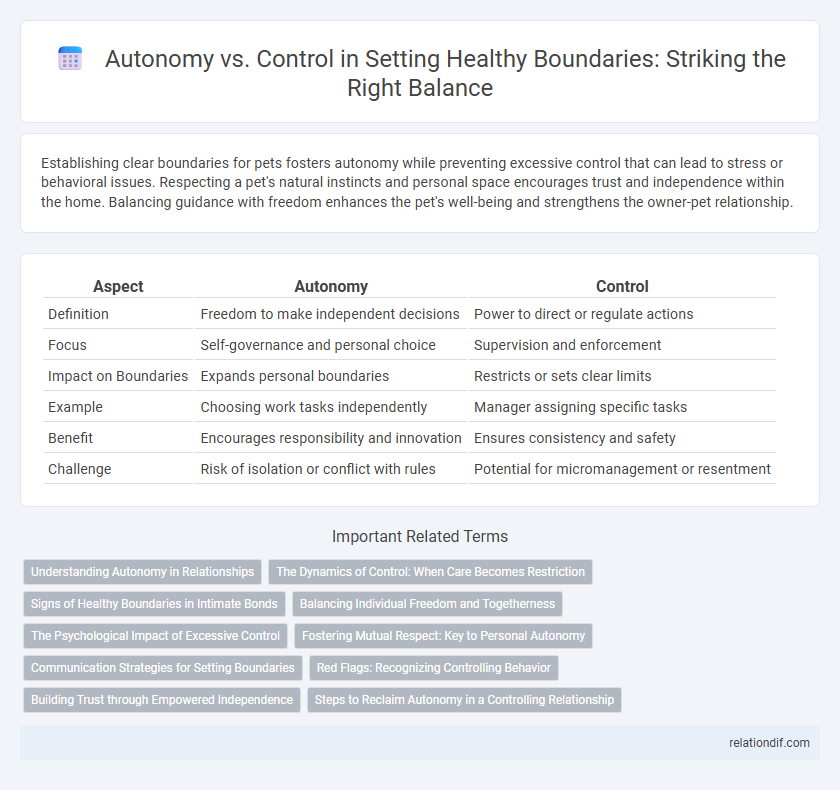 Autonomy vs. Control in Setting Healthy Boundaries: Striking the Right Balance