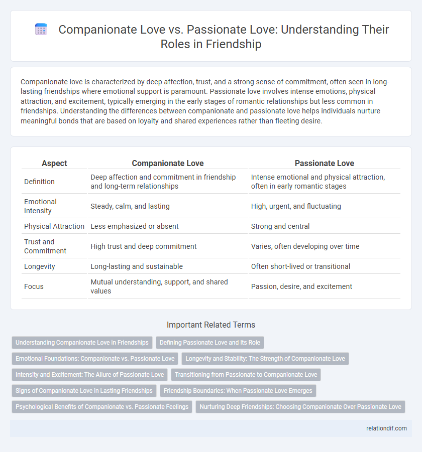 Companionate Love vs. Passionate Love: Understanding Their Roles in Friendship
