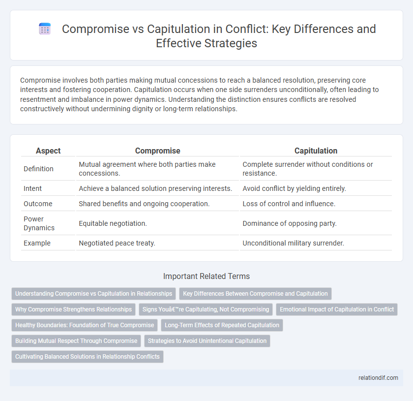 Compromise vs Capitulation in Conflict: Key Differences and Effective Strategies