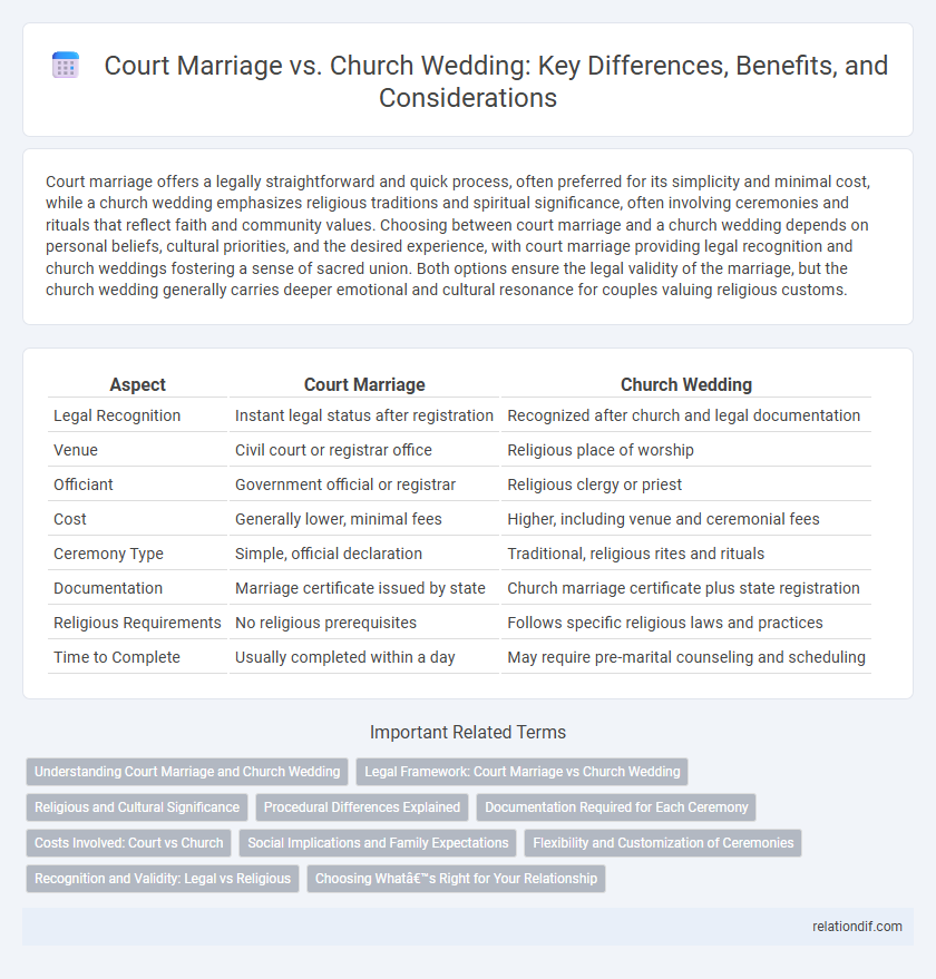 Court Marriage vs. Church Wedding: Key Differences, Benefits, and Considerations