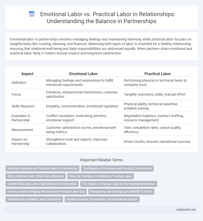 Emotional Labor vs. Practical Labor in Relationships: Understanding the Balance in Partnerships