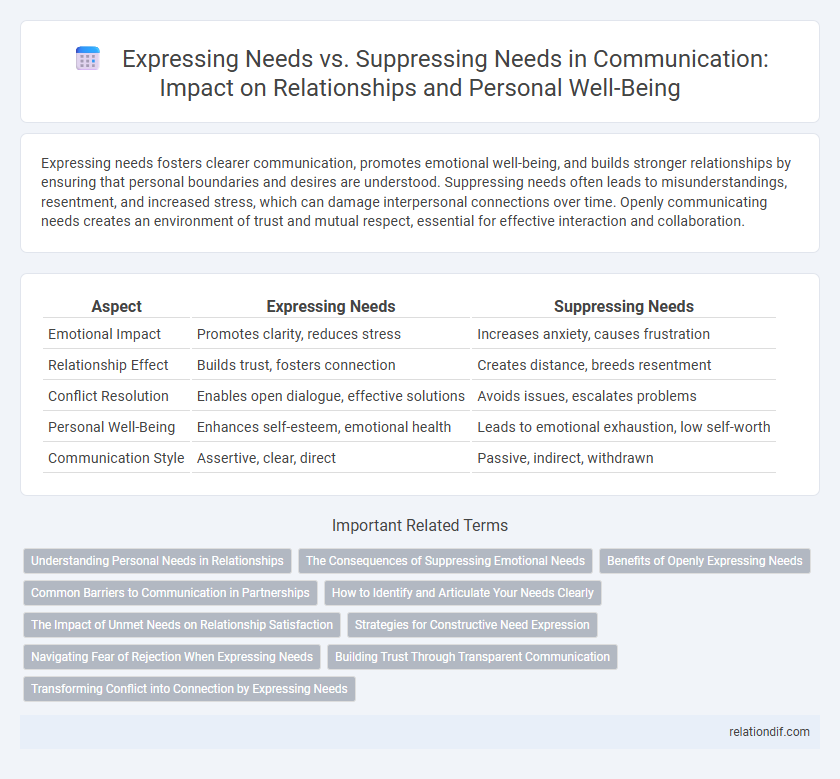 Expressing Needs vs. Suppressing Needs in Communication: Impact on Relationships and Personal Well-Being
