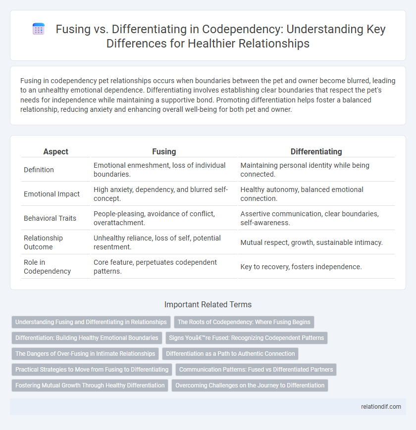 Fusing vs. Differentiating in Codependency: Understanding Key Differences for Healthier Relationships