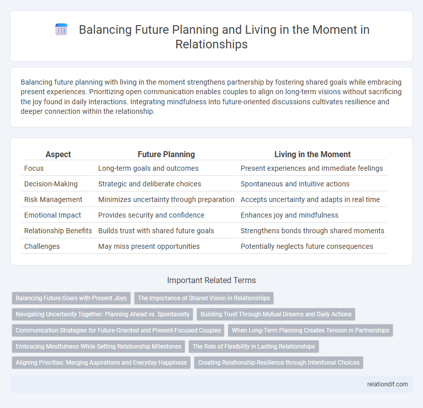 Balancing Future Planning and Living in the Moment in Relationships