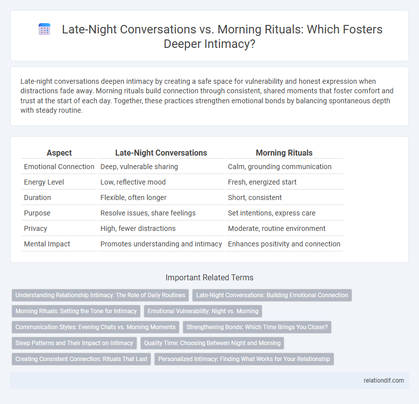 Late-Night Conversations vs. Morning Rituals: Which Fosters Deeper Intimacy?