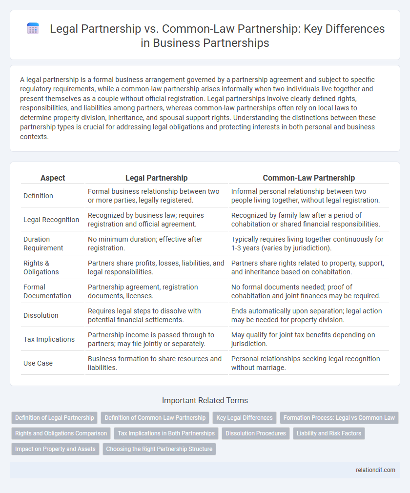 Legal Partnership vs. Common-Law Partnership: Key Differences in Business Partnerships