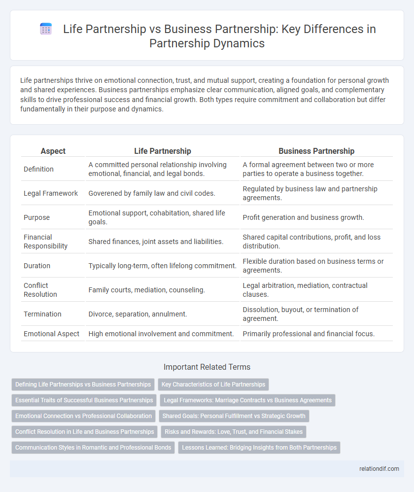 Life Partnership vs Business Partnership: Key Differences in Partnership Dynamics