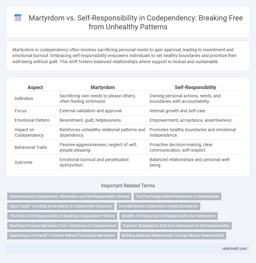 Martyrdom vs. Self-Responsibility in Codependency: Breaking Free from Unhealthy Patterns