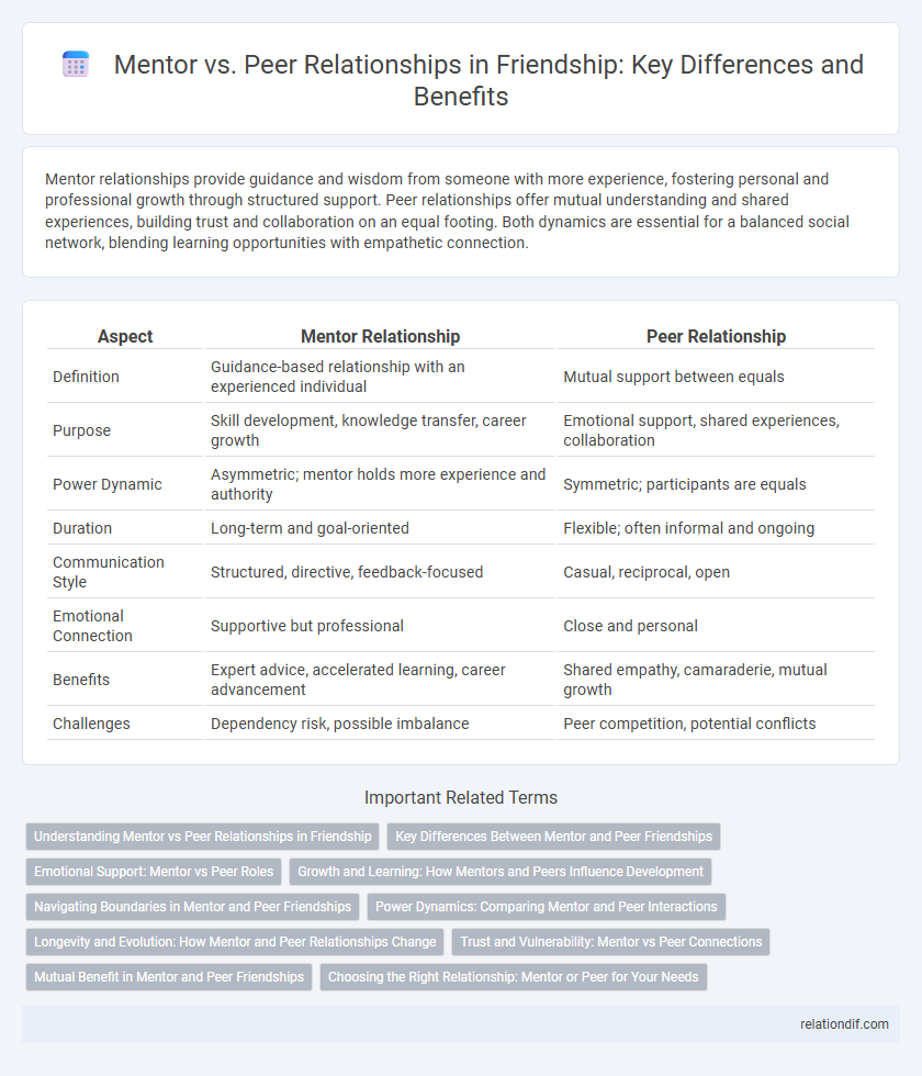 Mentor vs. Peer Relationships in Friendship: Key Differences and Benefits